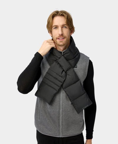 [ Unisex Heated Puffer Down Scarf - Long] view 1