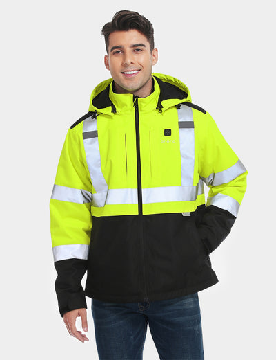 [ Men's Heated High-Visibility Work Jacket] view 1
