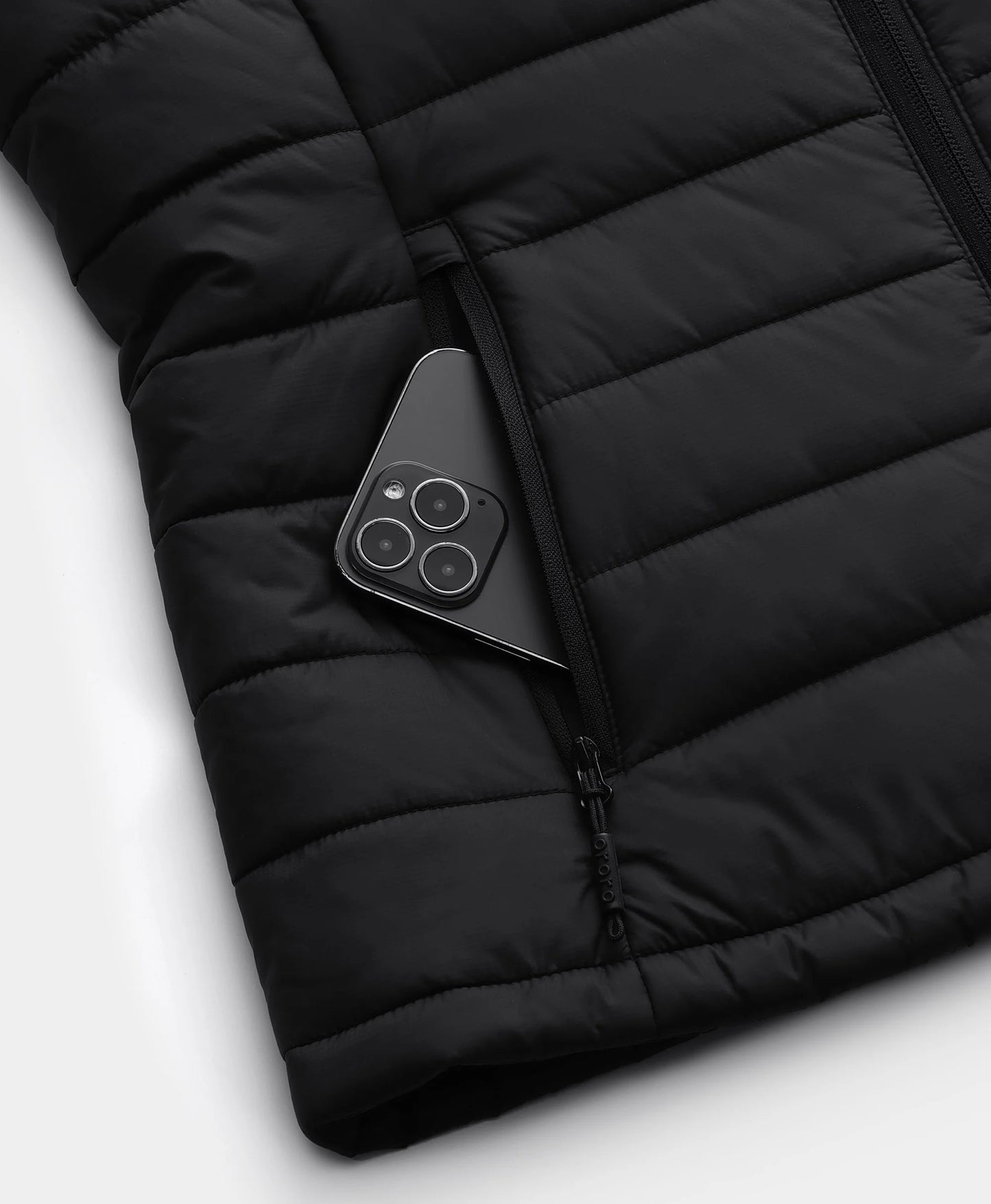 Handwarmer pockets with zipper closure