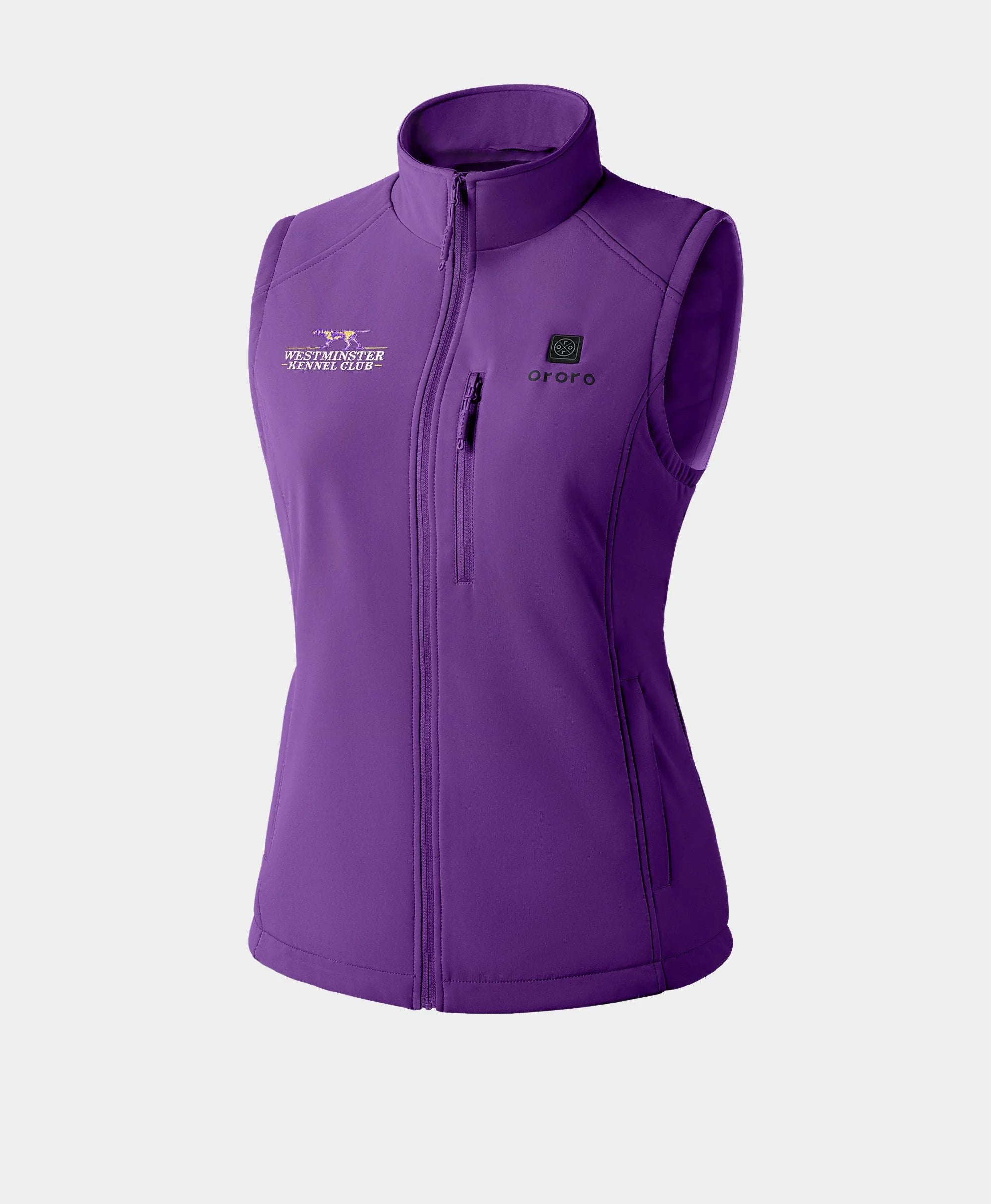 Women's 4-Zone Heated Softshell Vest (Purple) - Westminster Kennel