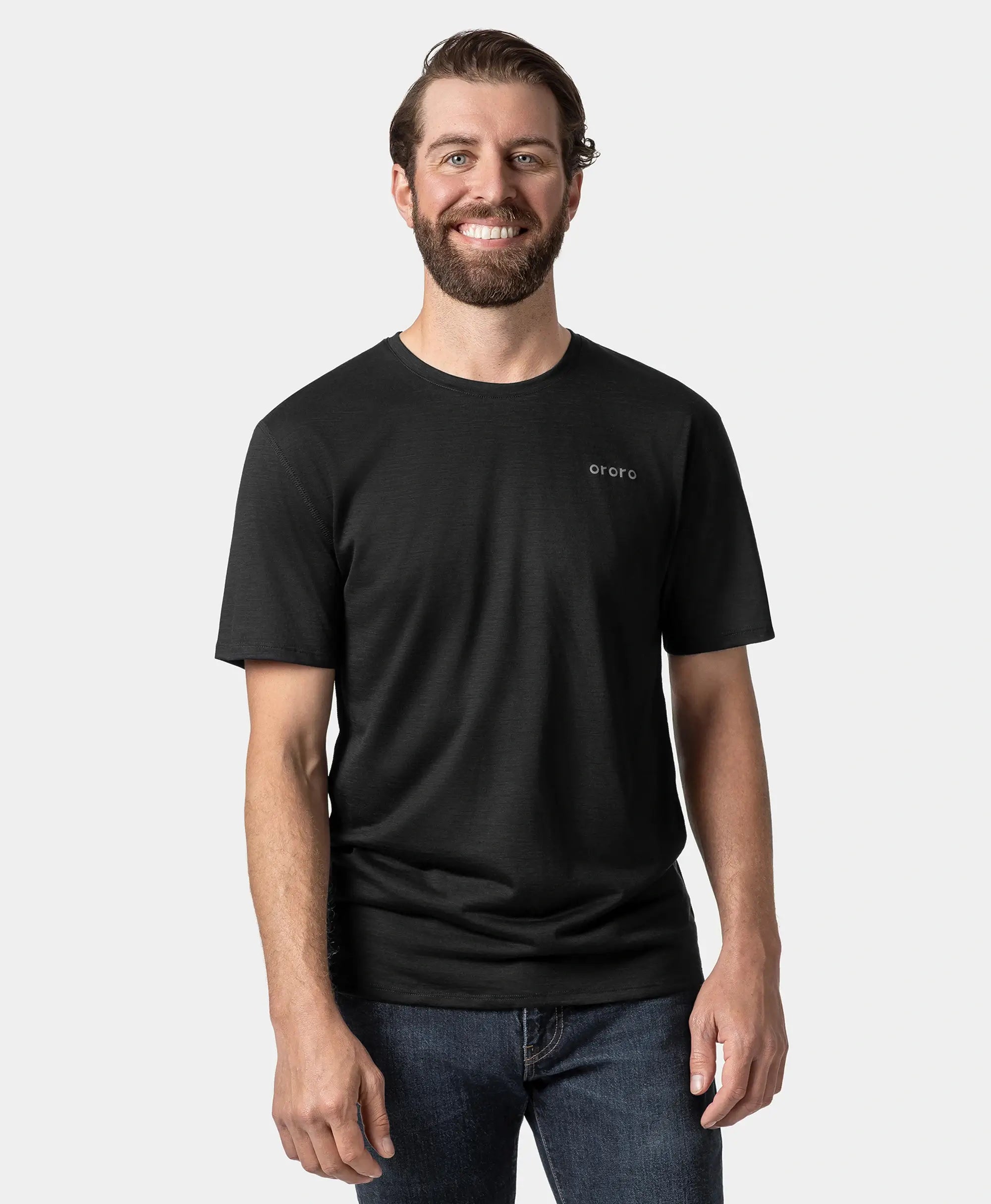 Men's Short Sleeve 100% Wool T-Shirt | ororo®