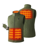 4 Heating Zones: Left & Right Pocket, Collar, Upper Back