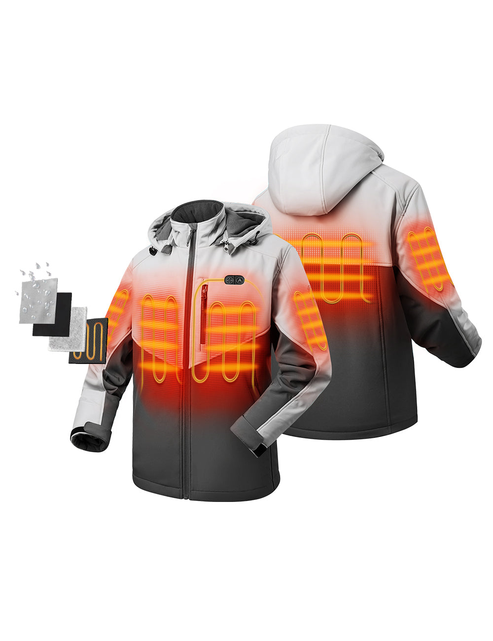 (Open-box) Men's Dual Control Heated Jacket with 5 Heating Zones (Battery Set Not Included), Thumbnail 17