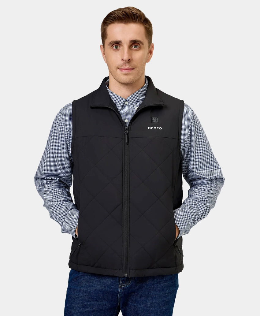 Men's Heated Quilted Vest | 4 Heating Zones | ororo®