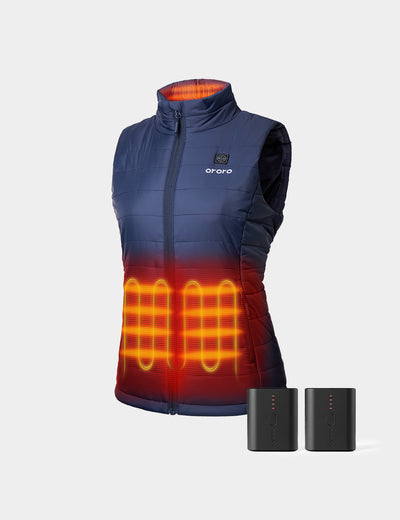 [ Bundle Deal - Women's Classic Heated Vest (Navy Blue) & Extra Mini 5K Battery] view 1