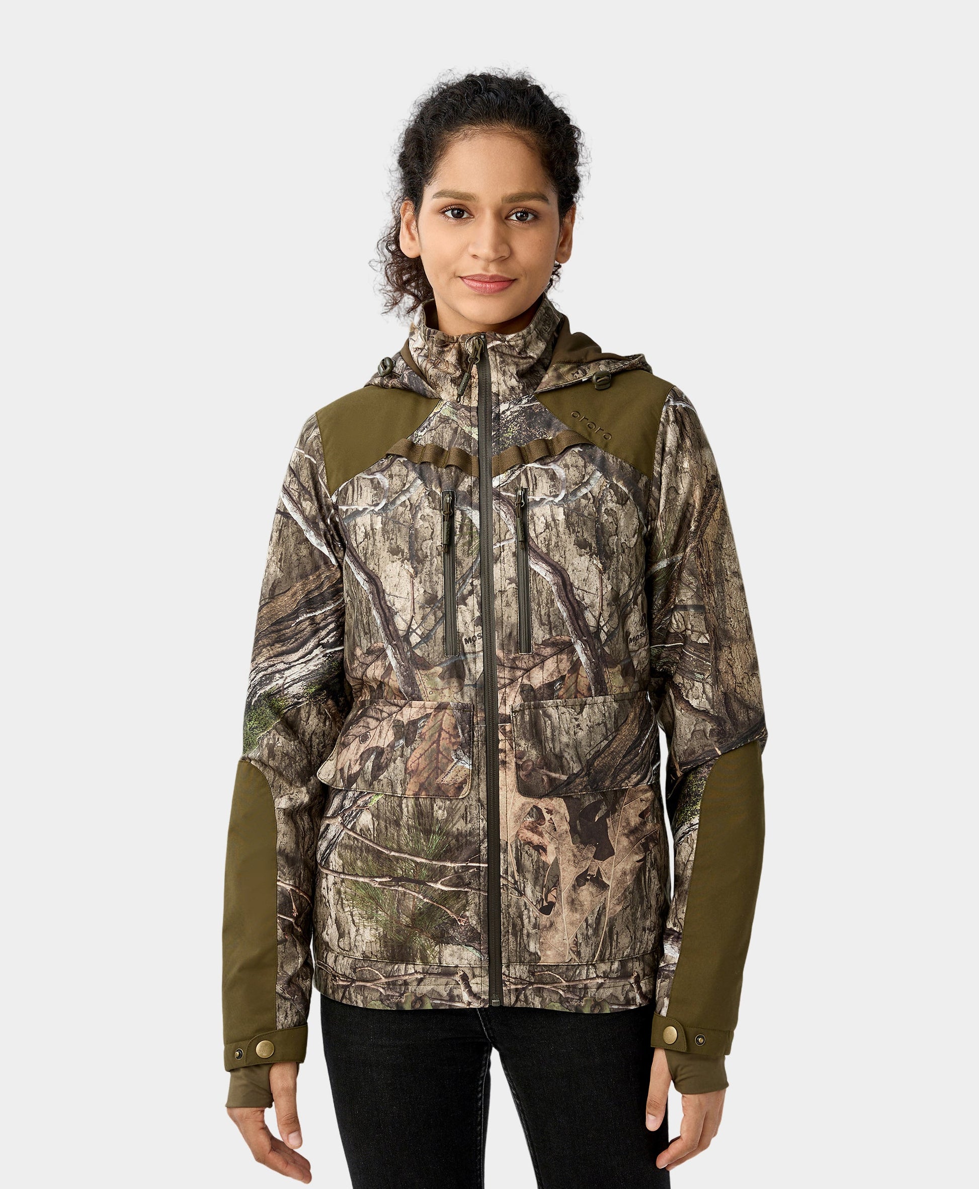 Women's Heated Hunting Jacket Mossy Oak Country DNA ororo®