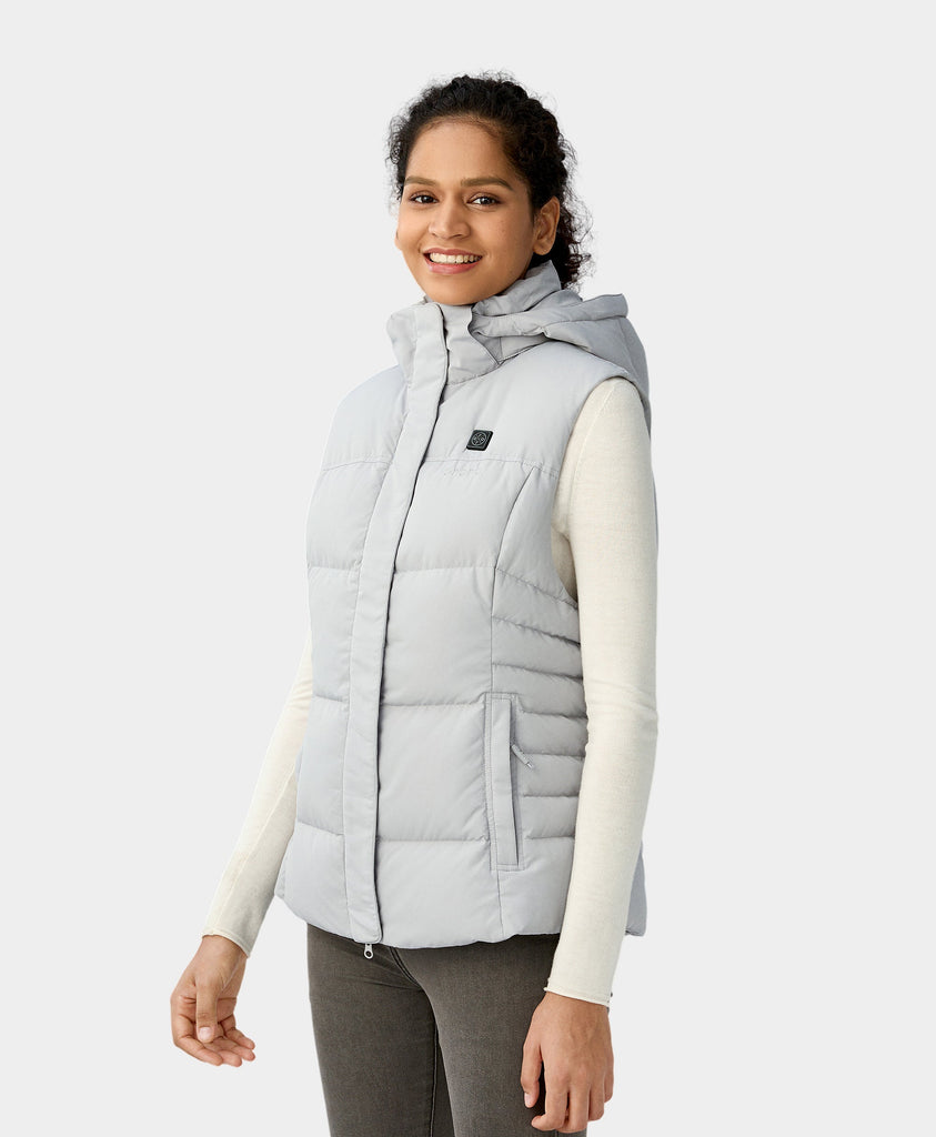 Women's Heated Down Vest Slim Fit Battery Heated 4 Zones ORORO