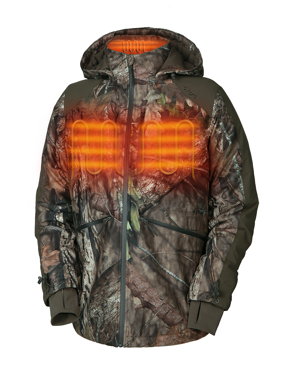 Men's Heated Hunting Jacket with 5200mAh Battery & Detachable Hood