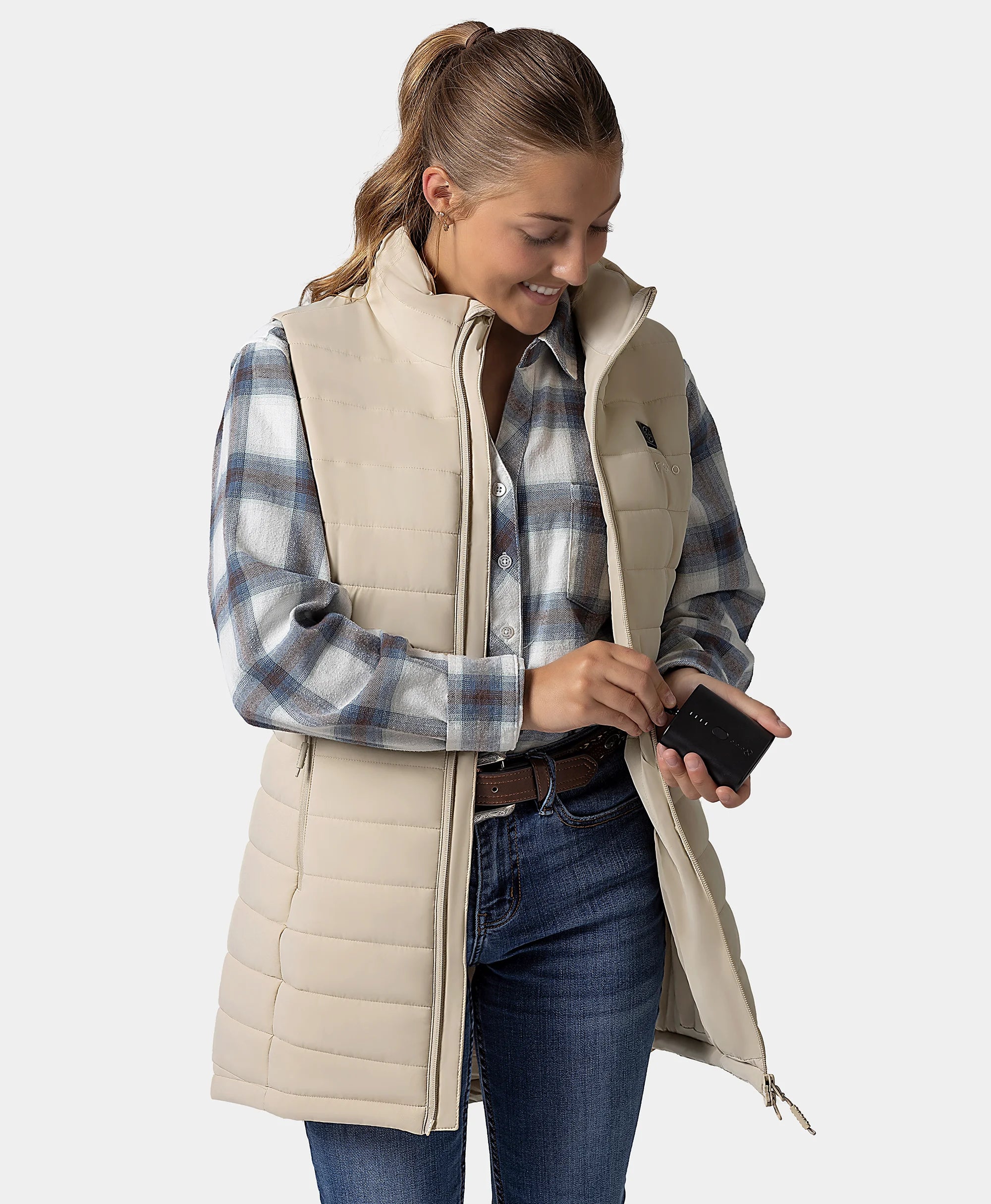 Tribeca Women's Heated Long Puffer Vest (Apparel Only), Thumbnail 50
