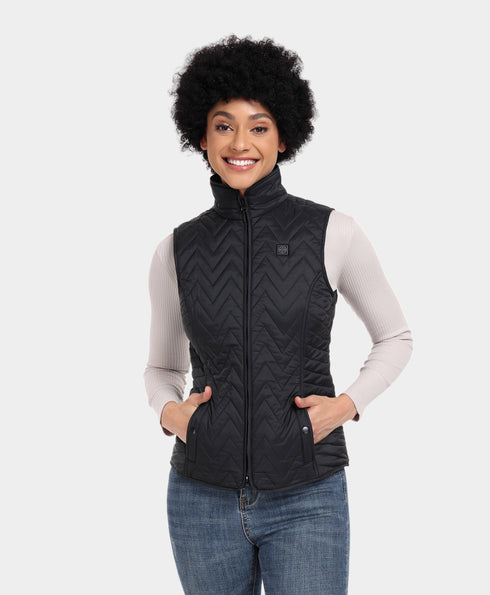 Women's Heated Chevron Quilted Vest ,view 2
