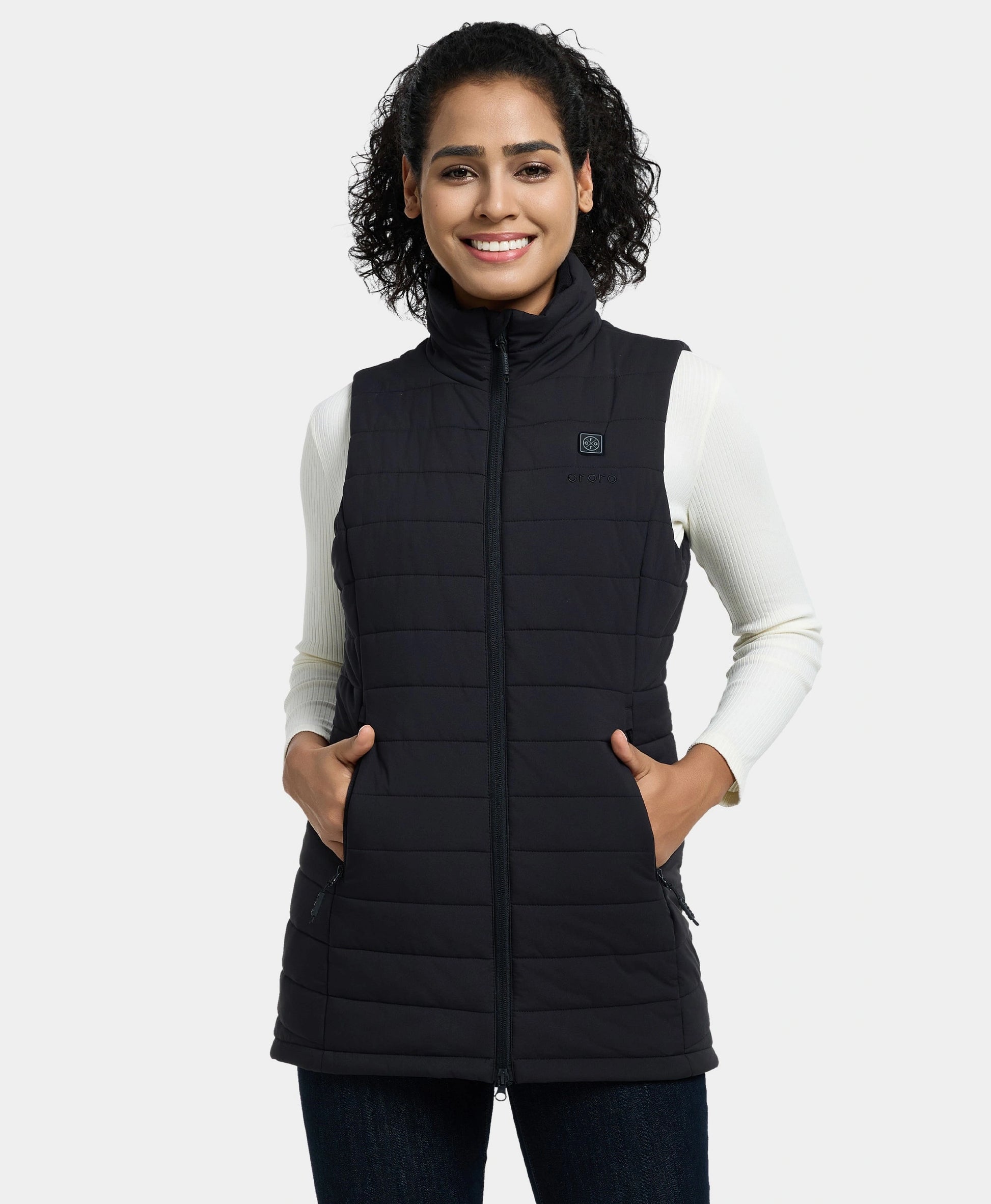 Open-Box) Tribeca Women's Heated Long Puffer Vest (Battery Set Not