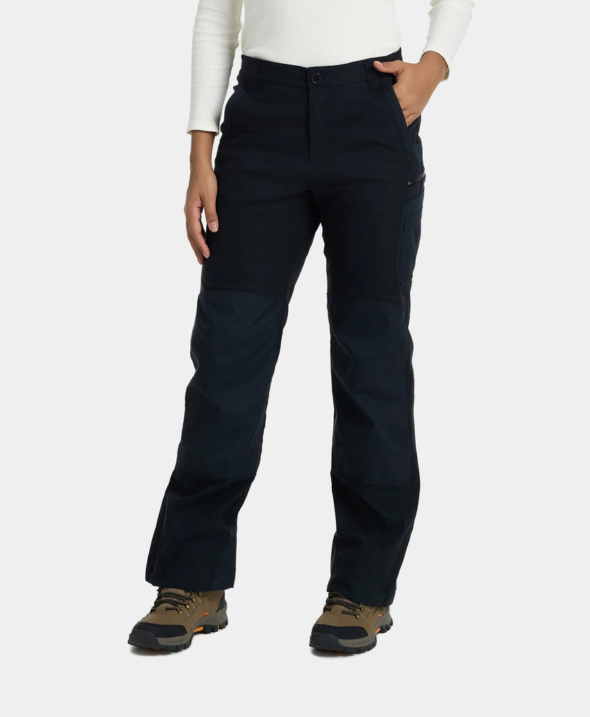 Heated Utility Fleece Pants | Women's Workwear | ororo Black / 12 Heated Utility Fleece Pants | Women's Workwear | ororo Black / 12