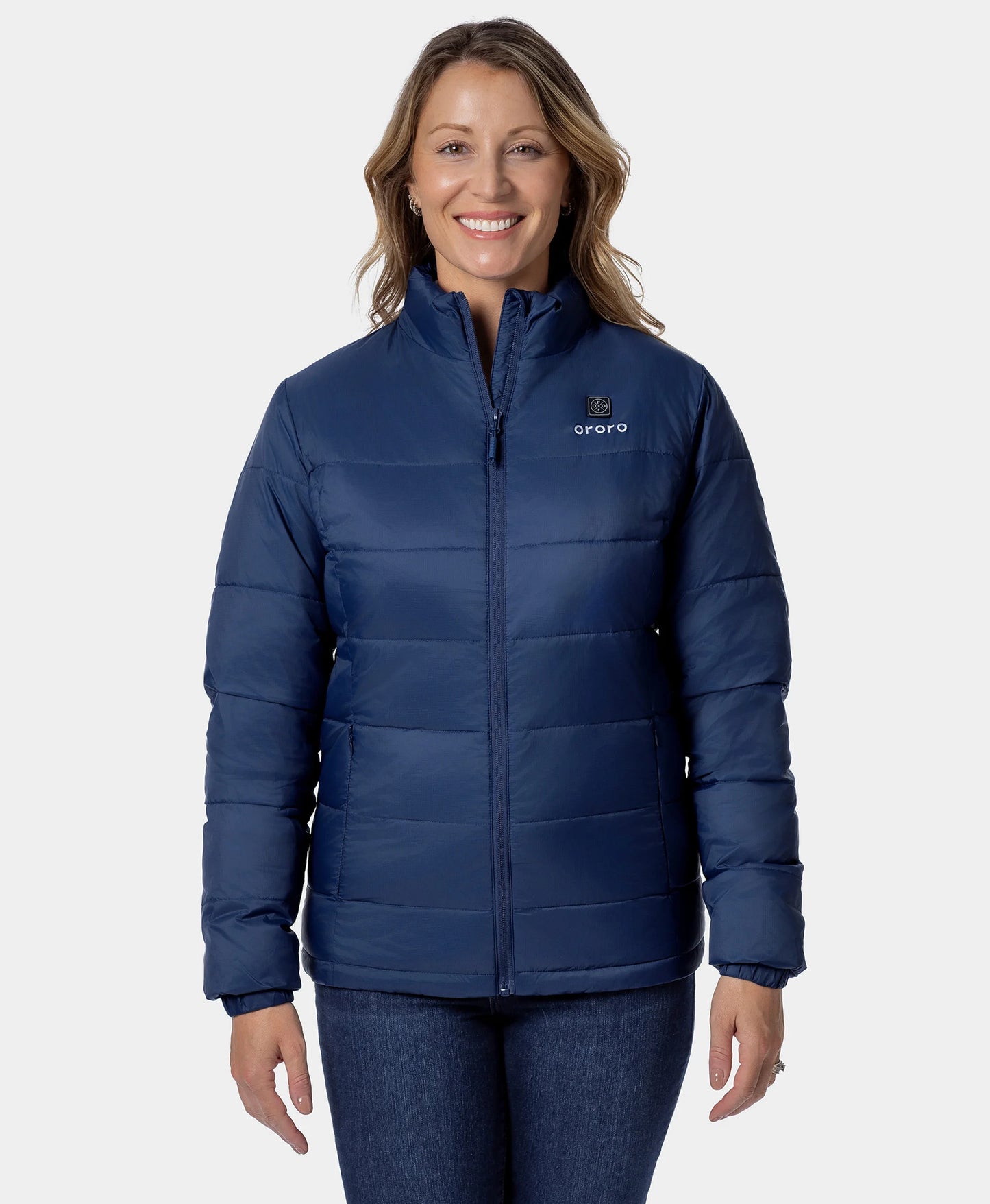 (Open-box) Women's Heated Puffer Jacket (Pocket heating)  (Battery Set Not Included)