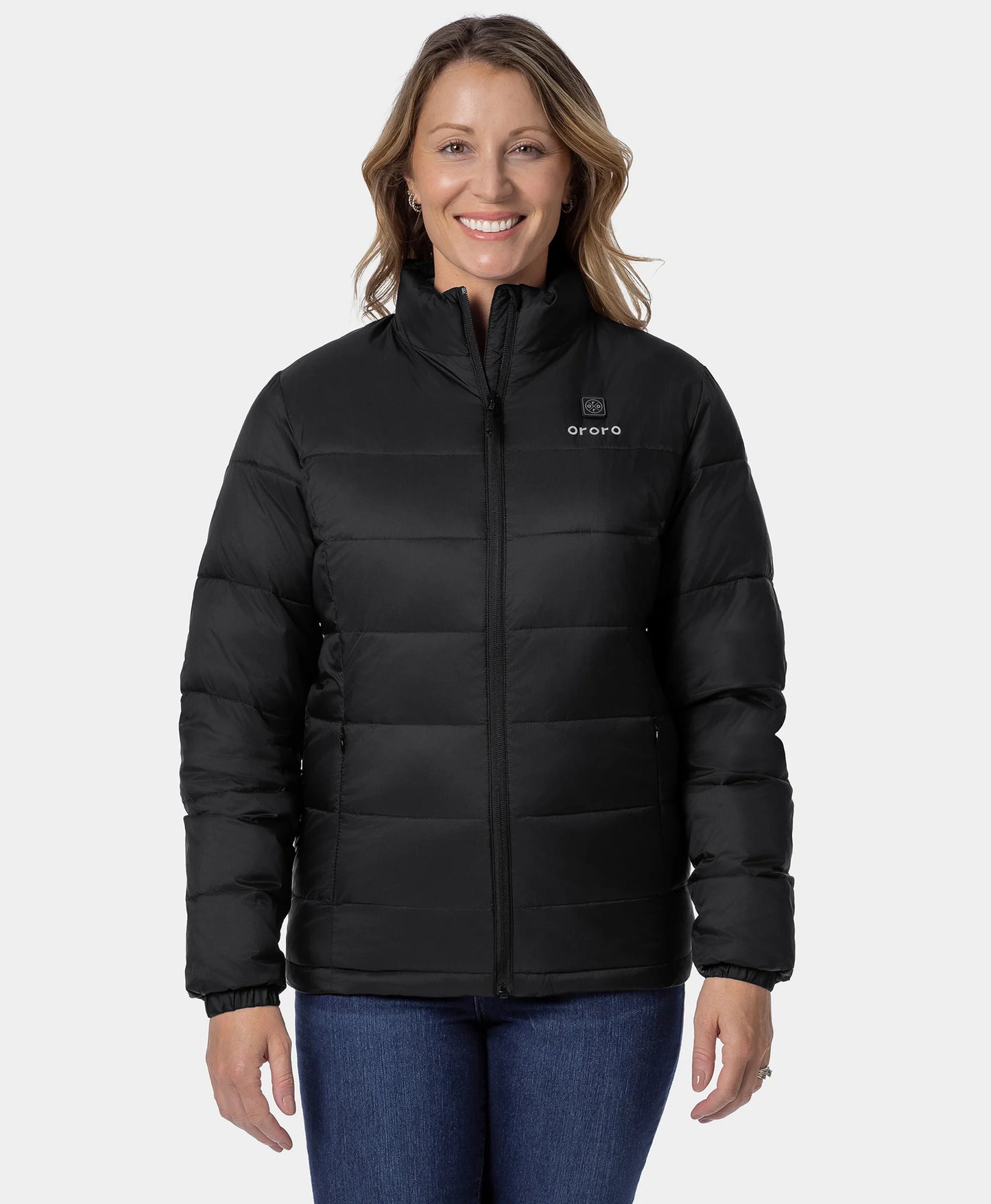 (Open-box) Women's Heated Puffer Jacket (Pocket heating)  (Battery Set Not Included)