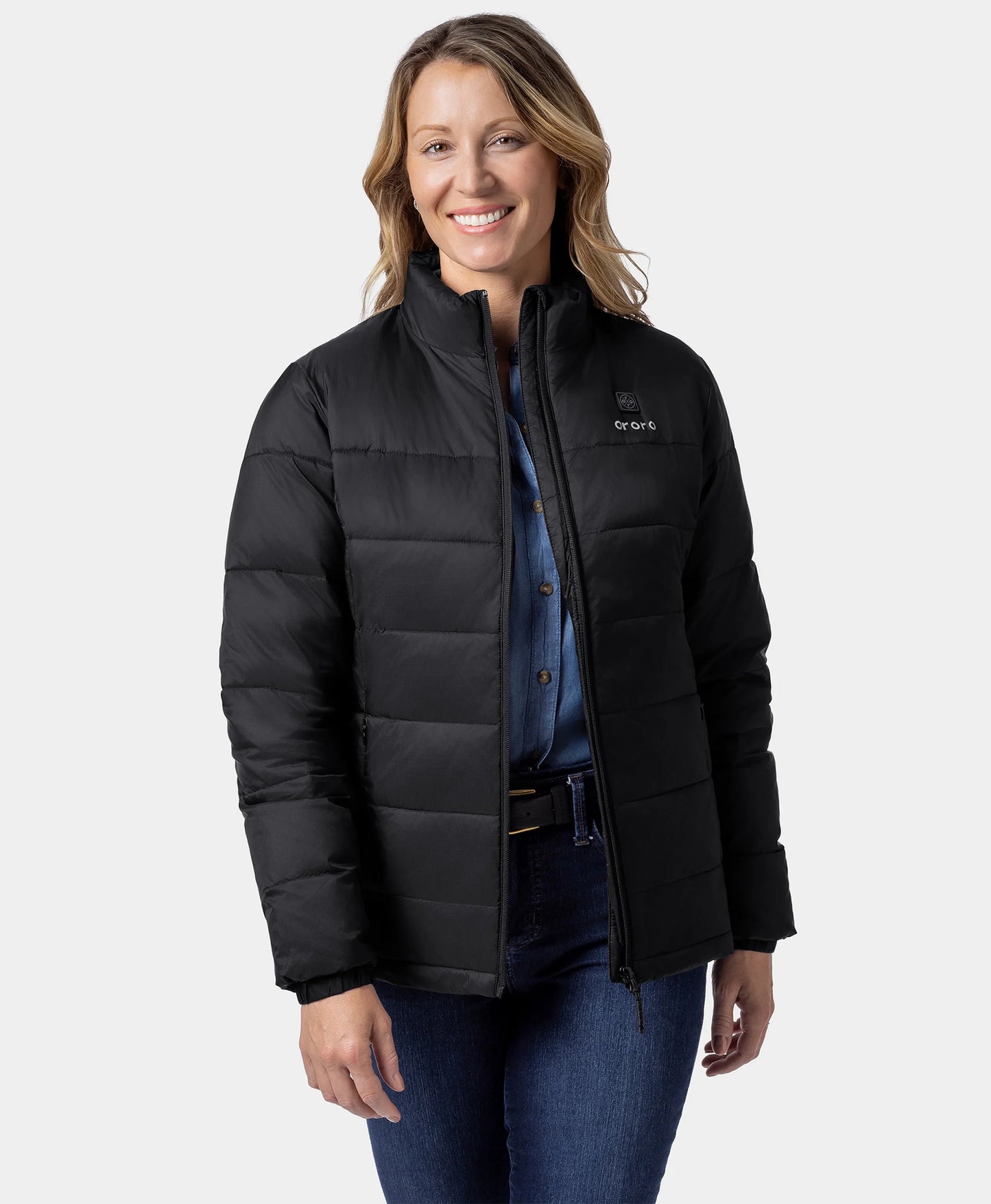 (Open-box) Women's Heated Puffer Jacket (Pocket heating)  (Battery Set Not Included)