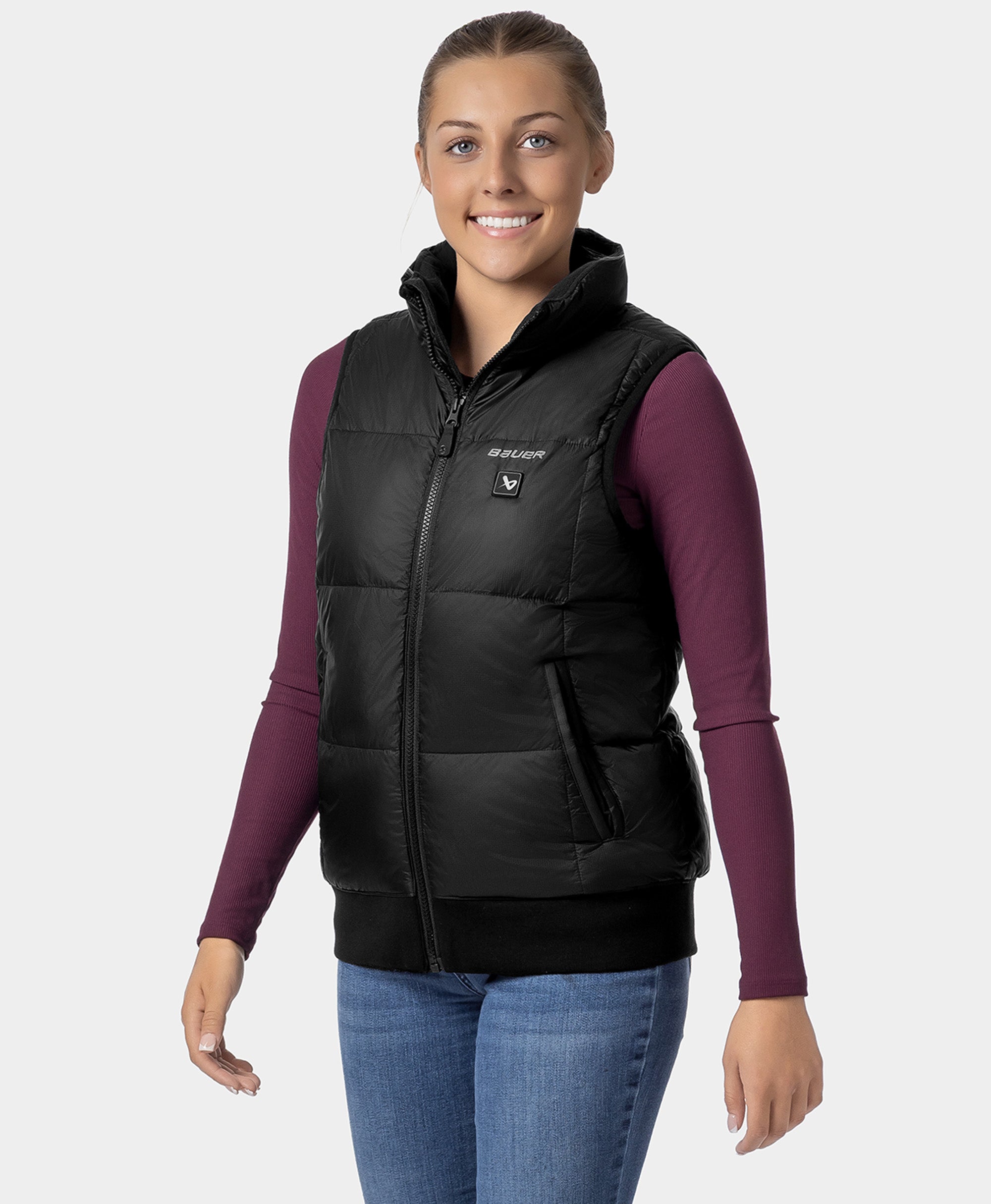 Open-box) ororo x BAUER REDLINE Women's 4-Zone Heated Puffer Vest (Ba