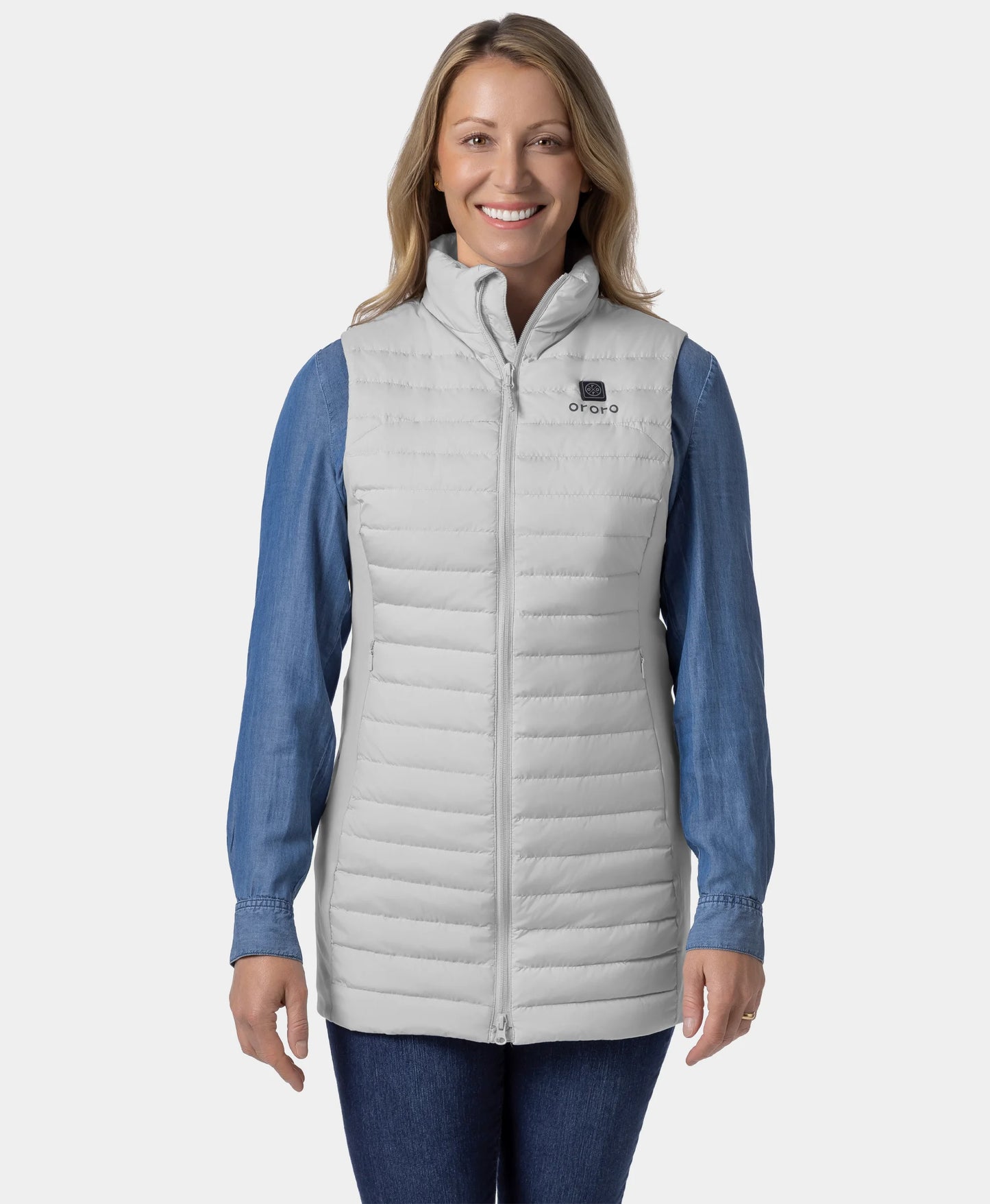 Cloudmere Women's 5-Zone Heated Long Down Vest