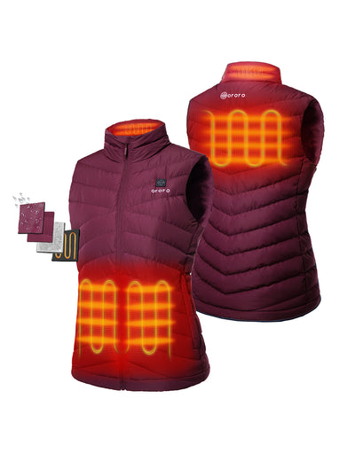 [ (Open-box) Women's Heated Lightweight Down Vest (Battery Set Not Included)] view 1