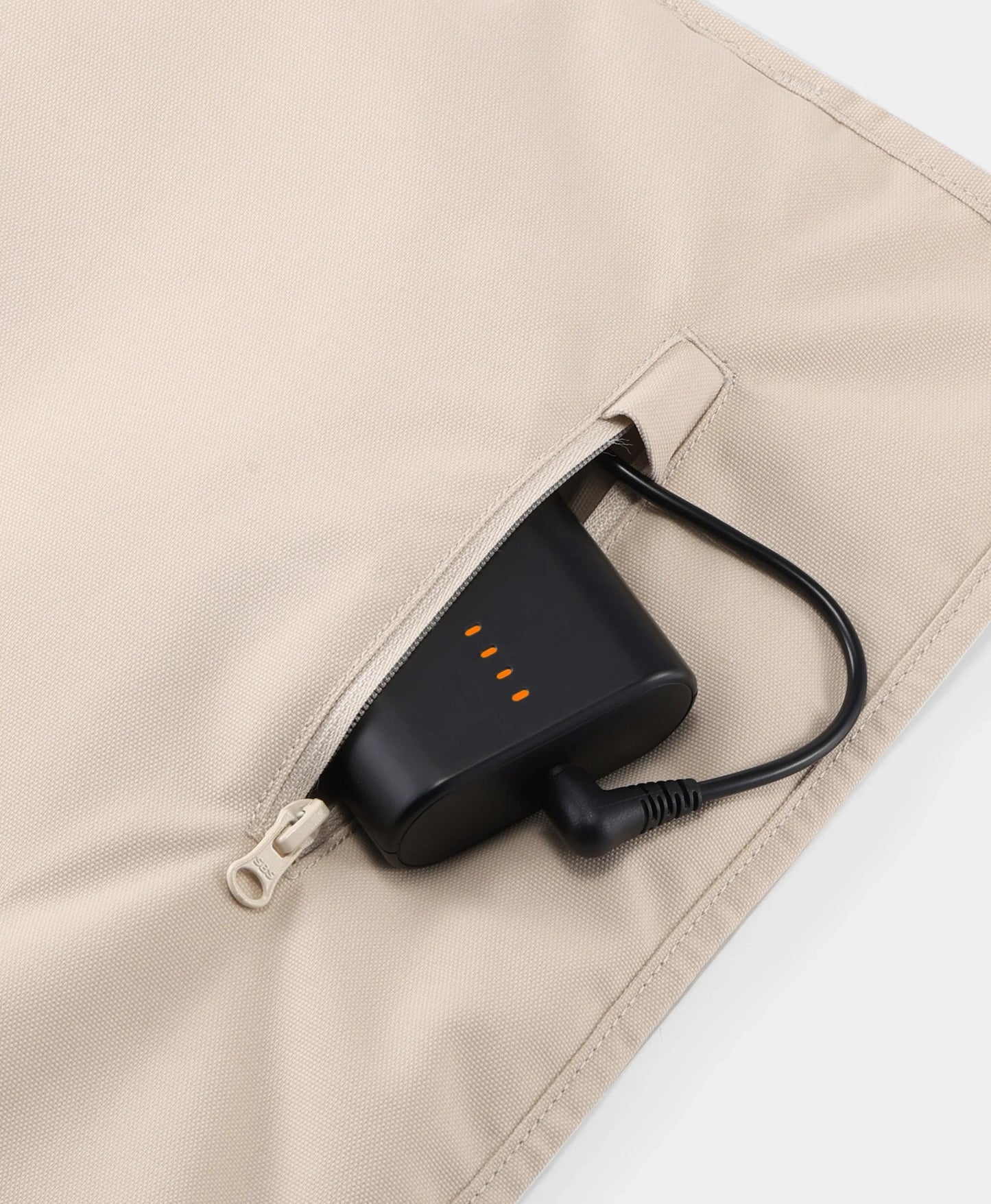 Hidden external battery pocket