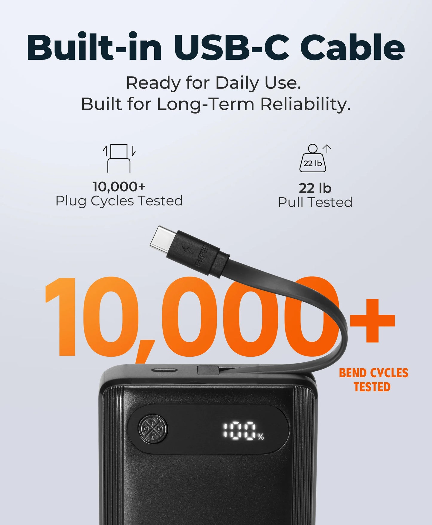 built-in USB-C cable