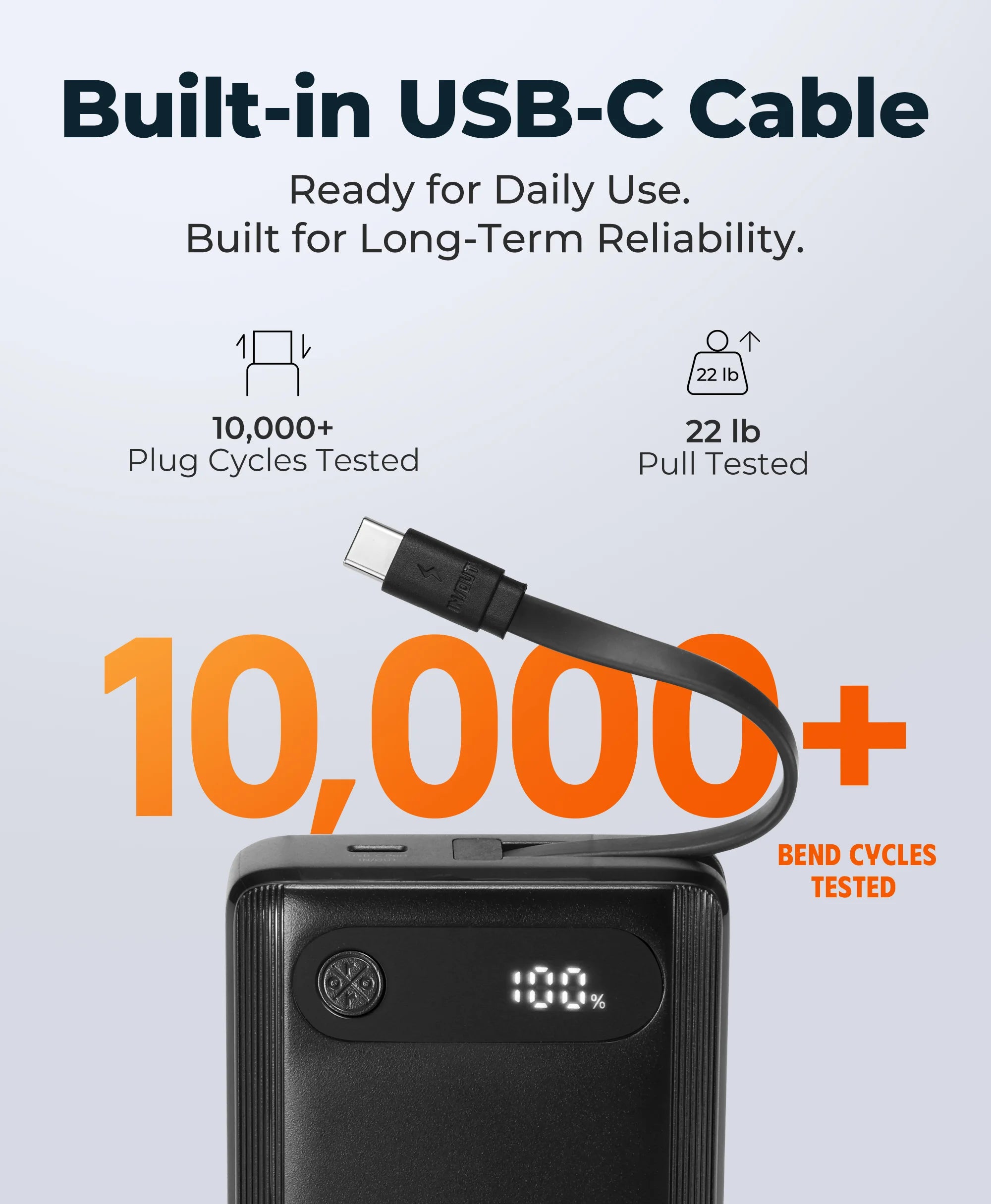 built-in USB-C cable