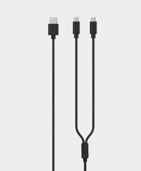 USB-A to Dual USB-C Charging Cable ,view 1