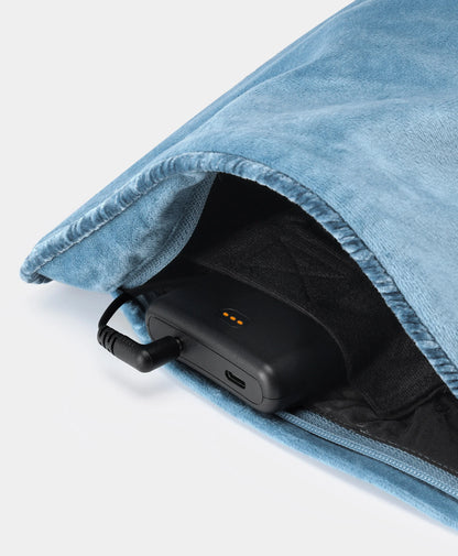 Discreet battery pocket with velcro closure