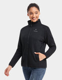 Women's Heated Full-Zip Fleece Jacket - Black