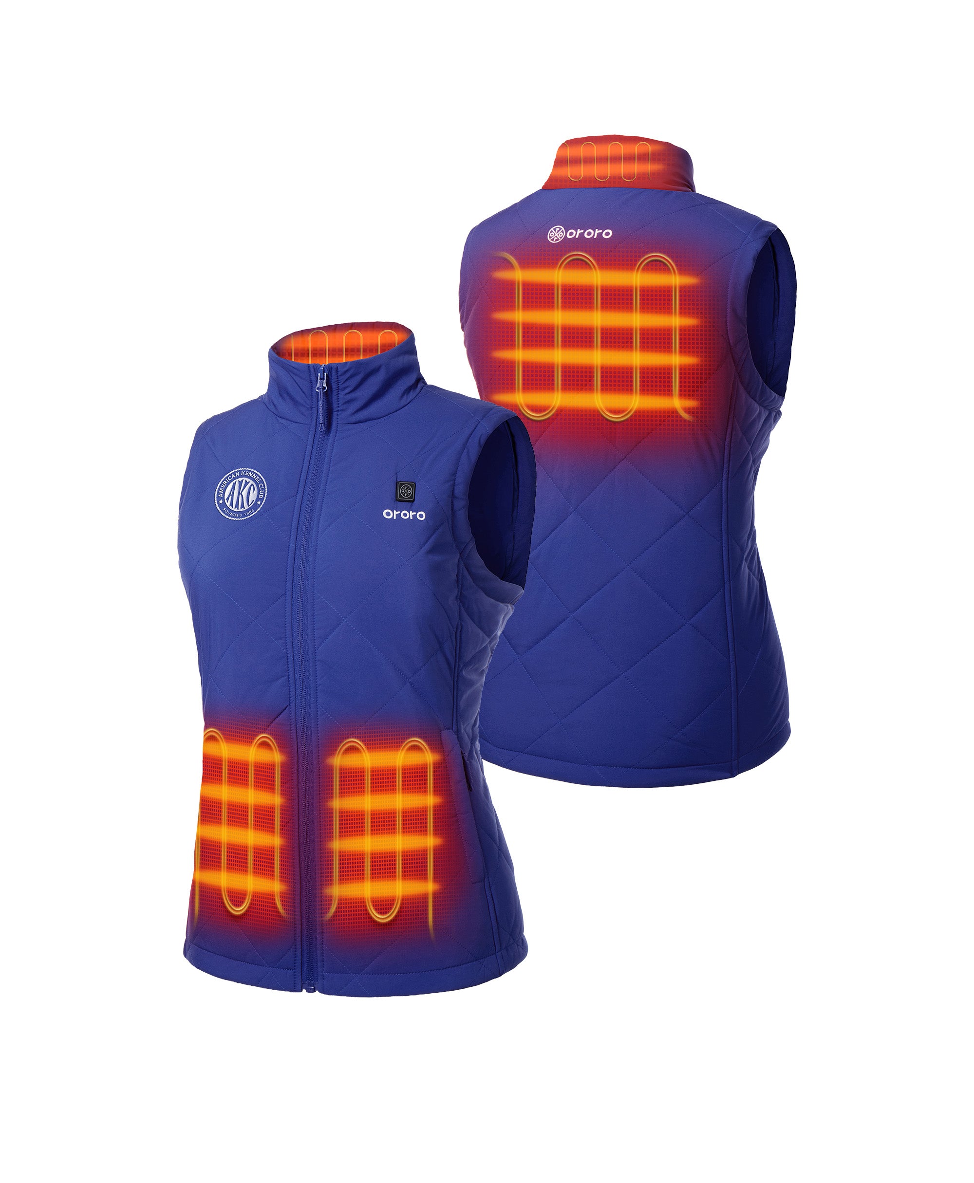 4 carbon fiber heating elements (left & right pocket, collar, mid-back)