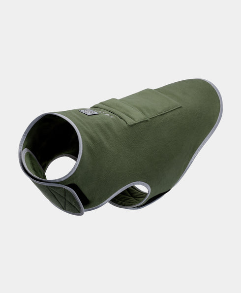 2-Zone Heated Fleece Dog Vest - Olive