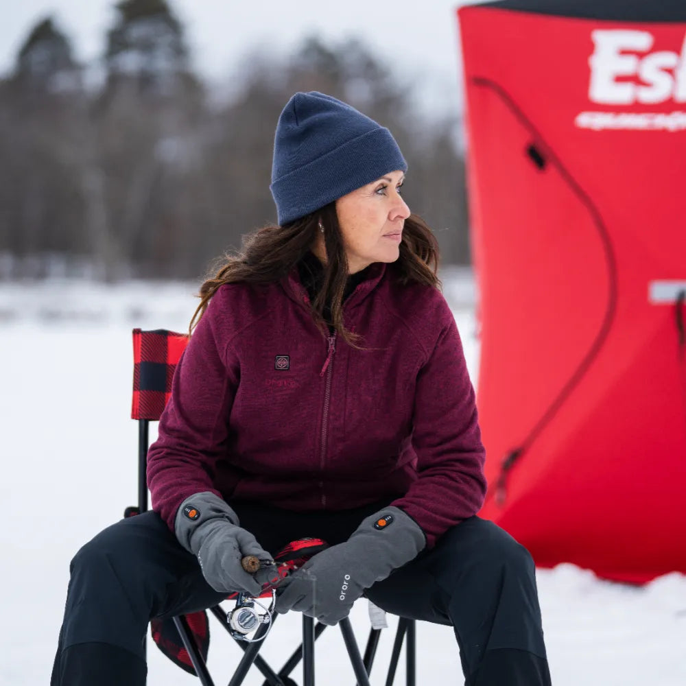 Glasgow Unisex Heated Dralon Liner Gloves & Augusta Tournament Women's 4-Zone Heated Sweater 