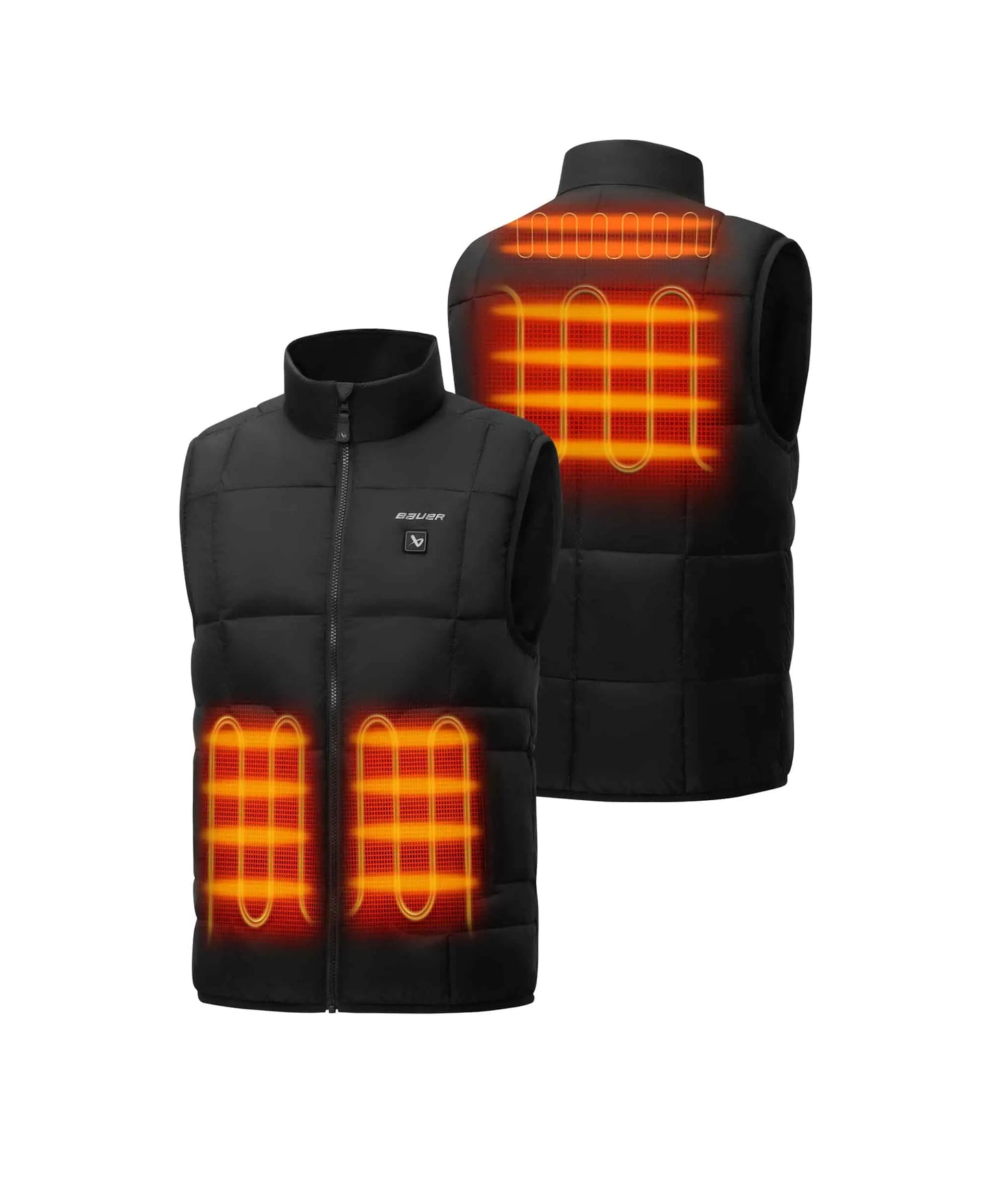 4 heating zones across the left &amp; right hand pockets, upper back, and middle back