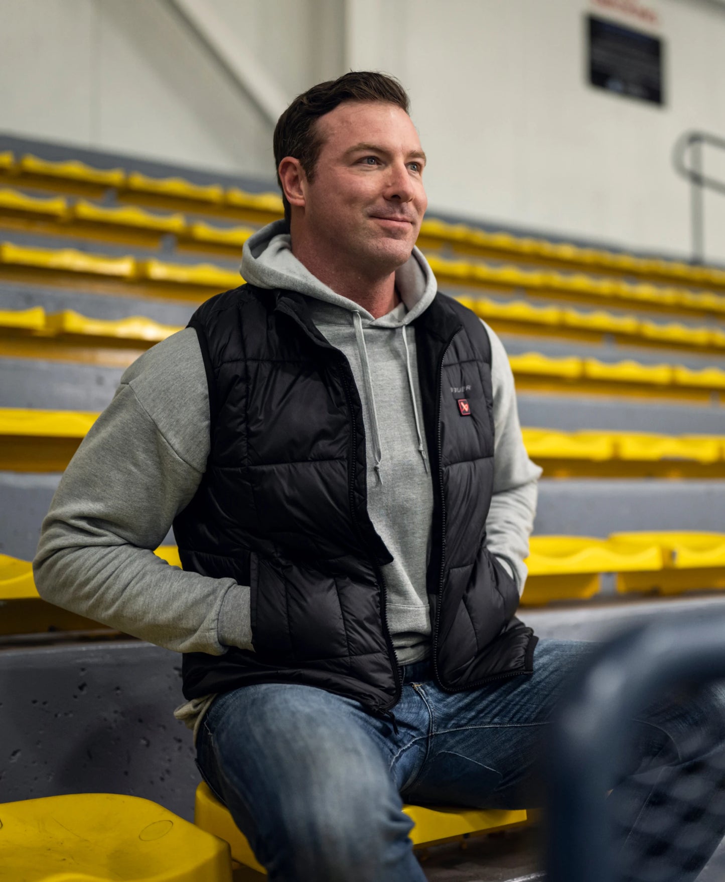 Bauer Men's 4-Zone Heated Puffer Vest - Black