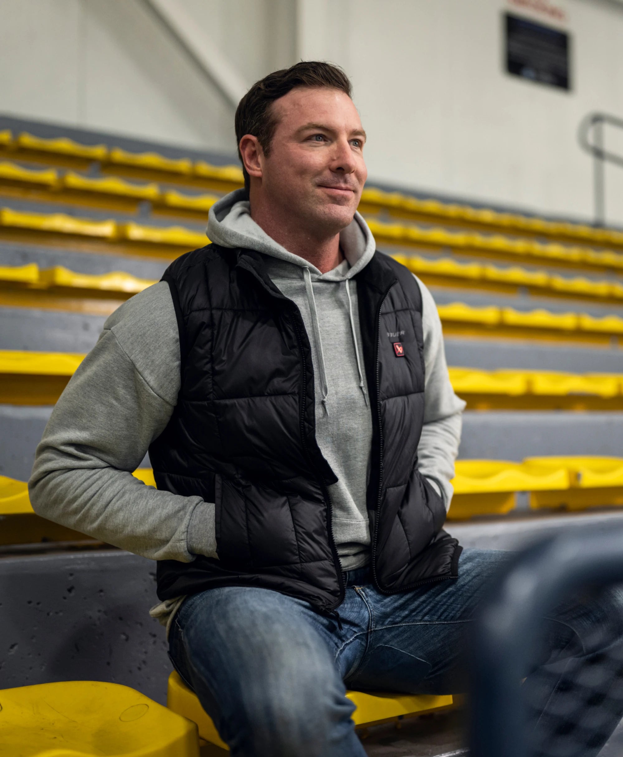 Bauer Men's 4-Zone Heated Puffer Vest - Black