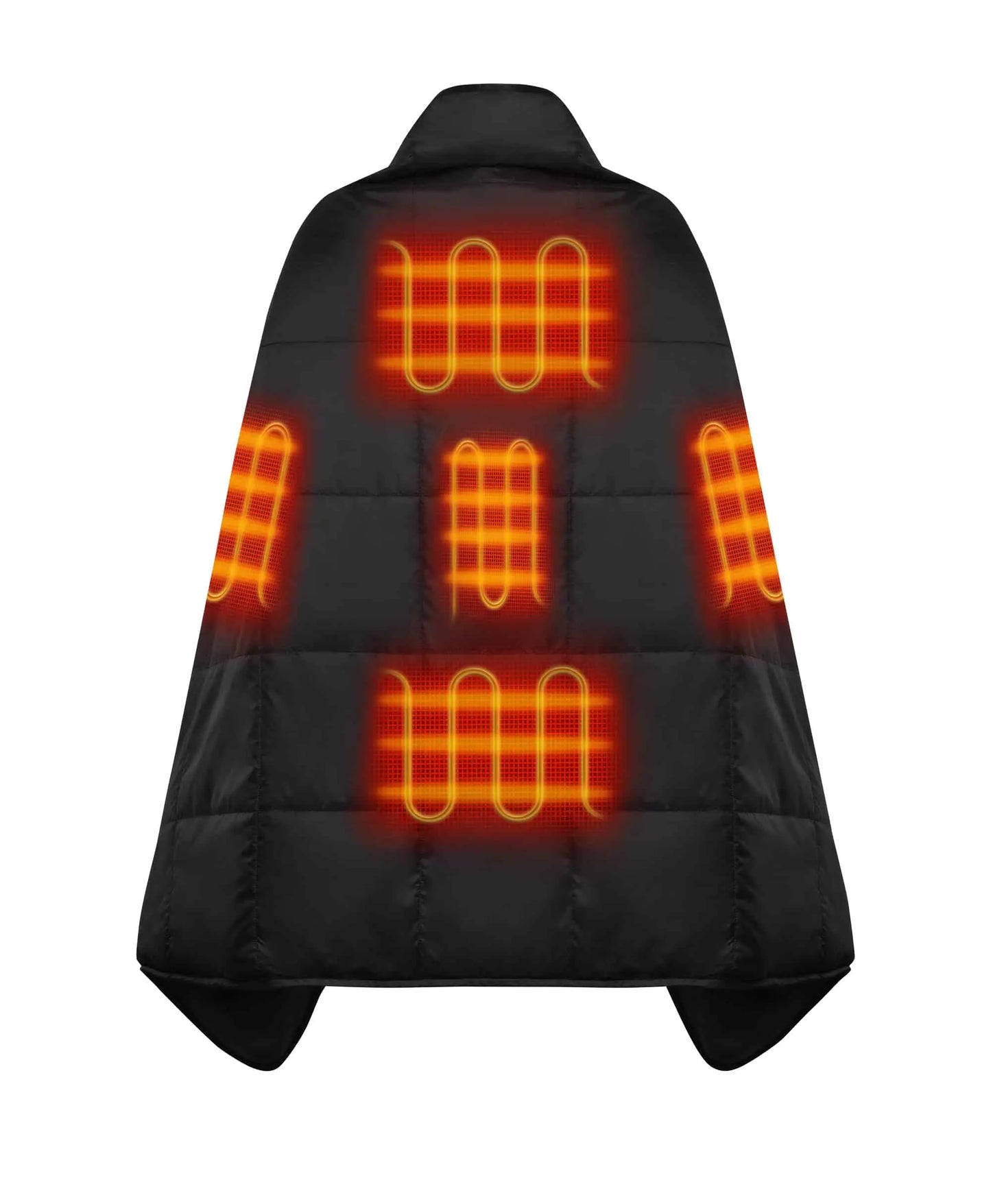 5-Heating Zones: In middle of blanket