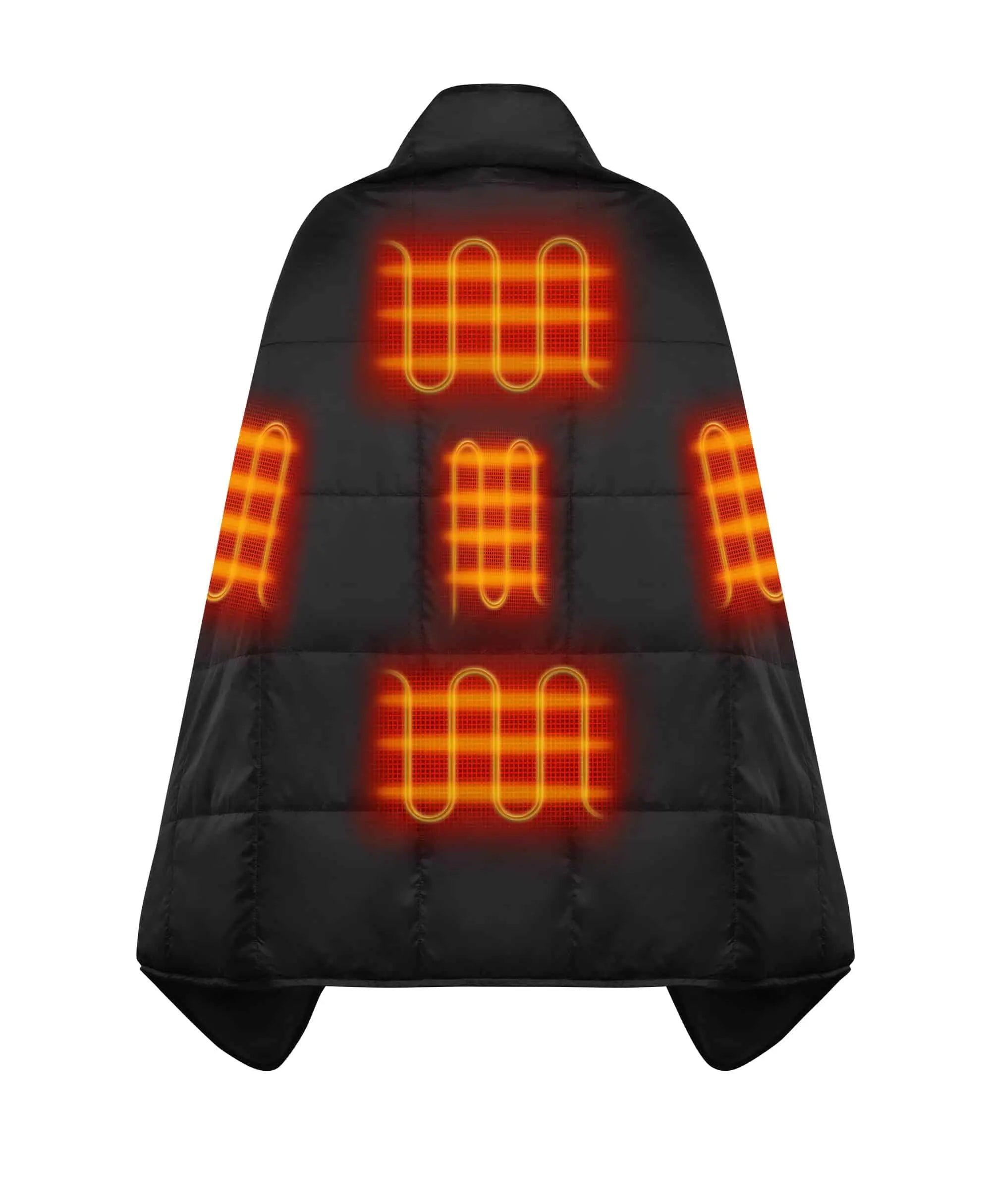 5-Heating Zones: In middle of blanket