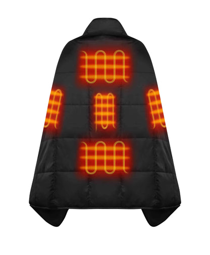 5-Heating Zones: In middle of blanket