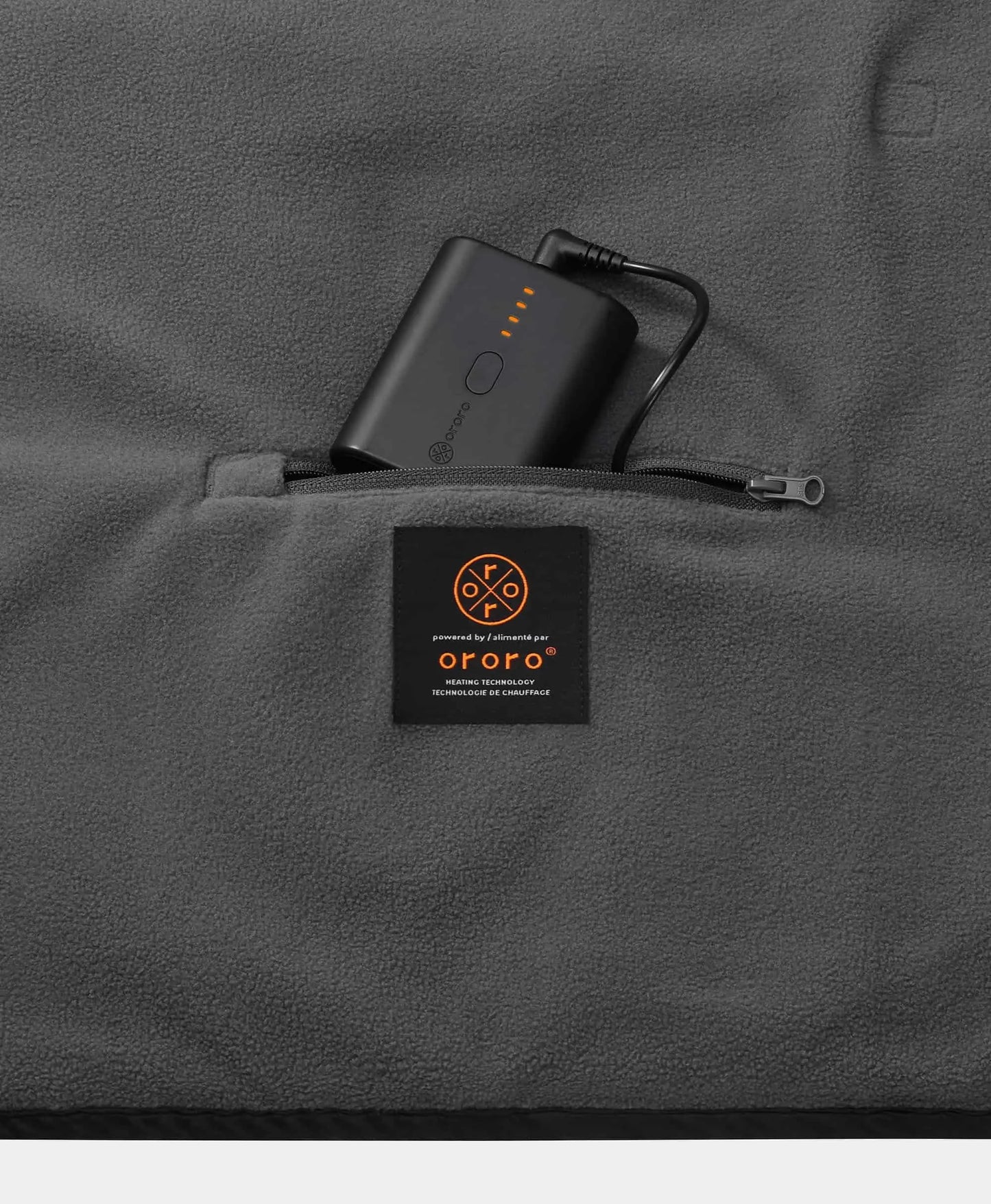 battery pocket with zipper