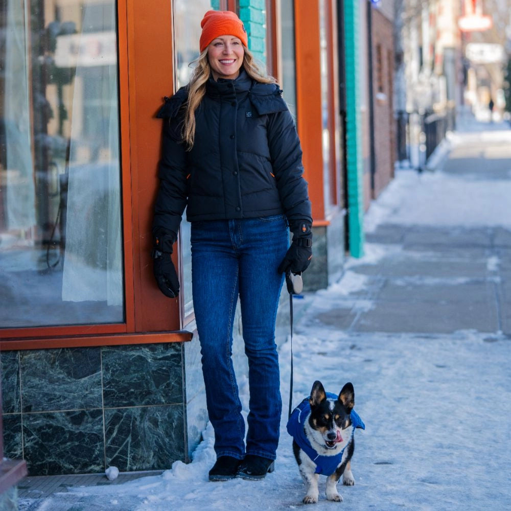 Cloudpop Women's 4-Zone Heated Puffer Down Hooded Jacket