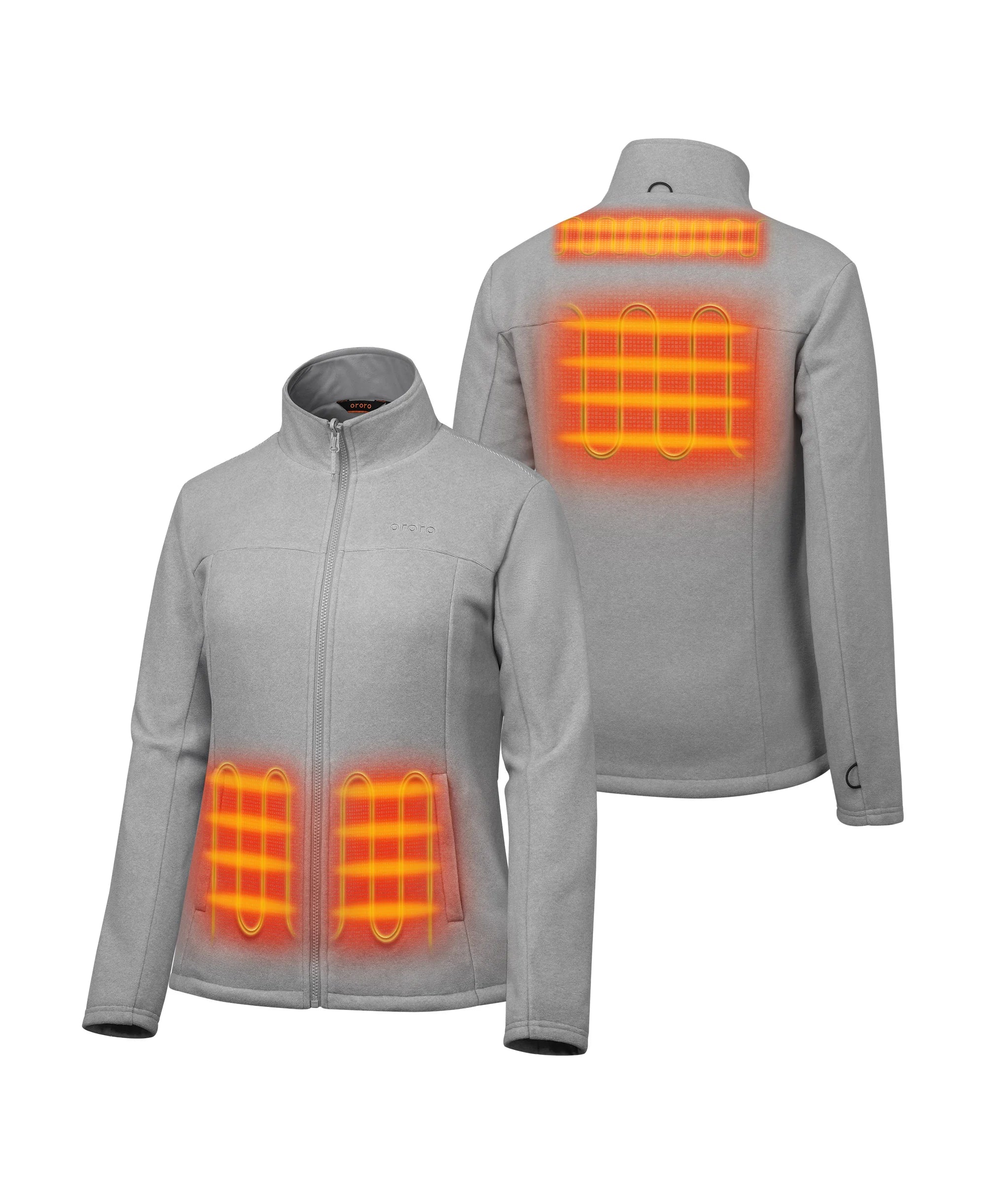 Four heating zones: left &amp; right pockets, upper back and mid-back