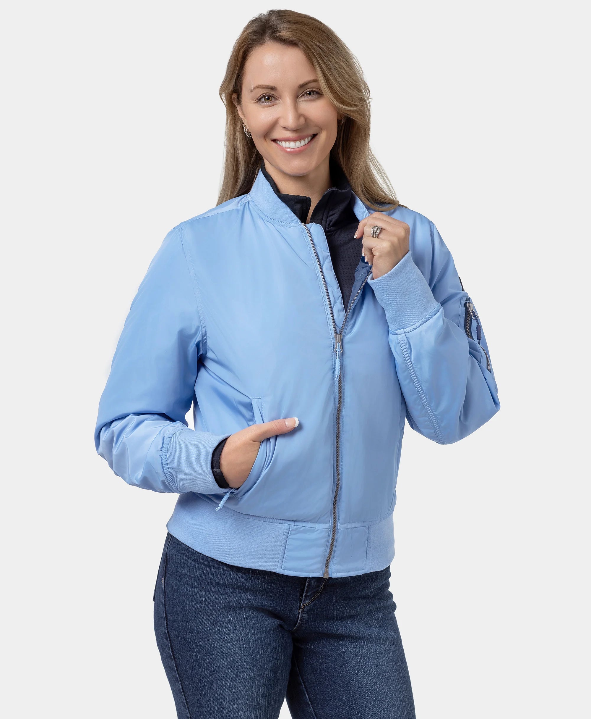(Open-box) Cityscape Women's Heated Bomber Jacket(Battery Set Not Included), Thumbnail 15