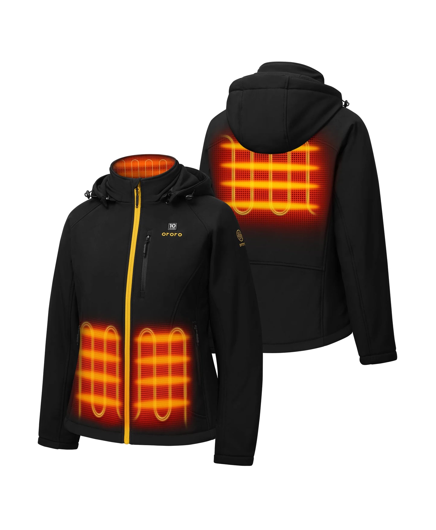 Women's 4-Zone Classic Heated Jacket (10-Year Anniversary Limited Edition) - Black & Gold