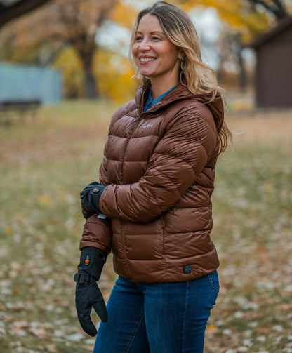 Aero Women's 4-Zone Packable Heated Down Jacket