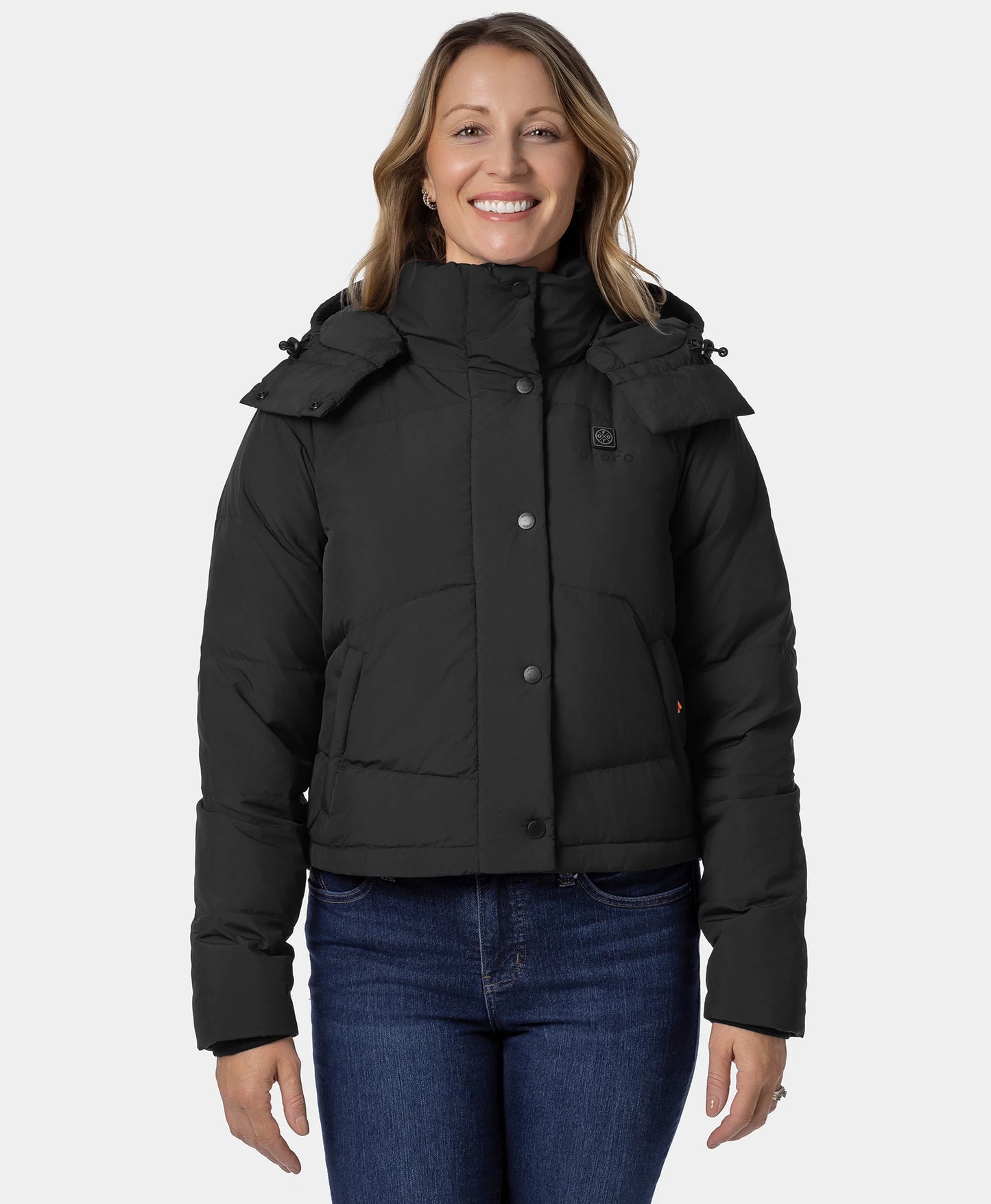 Women's 4-Zone Heated Puffer Down Hooded Jacket