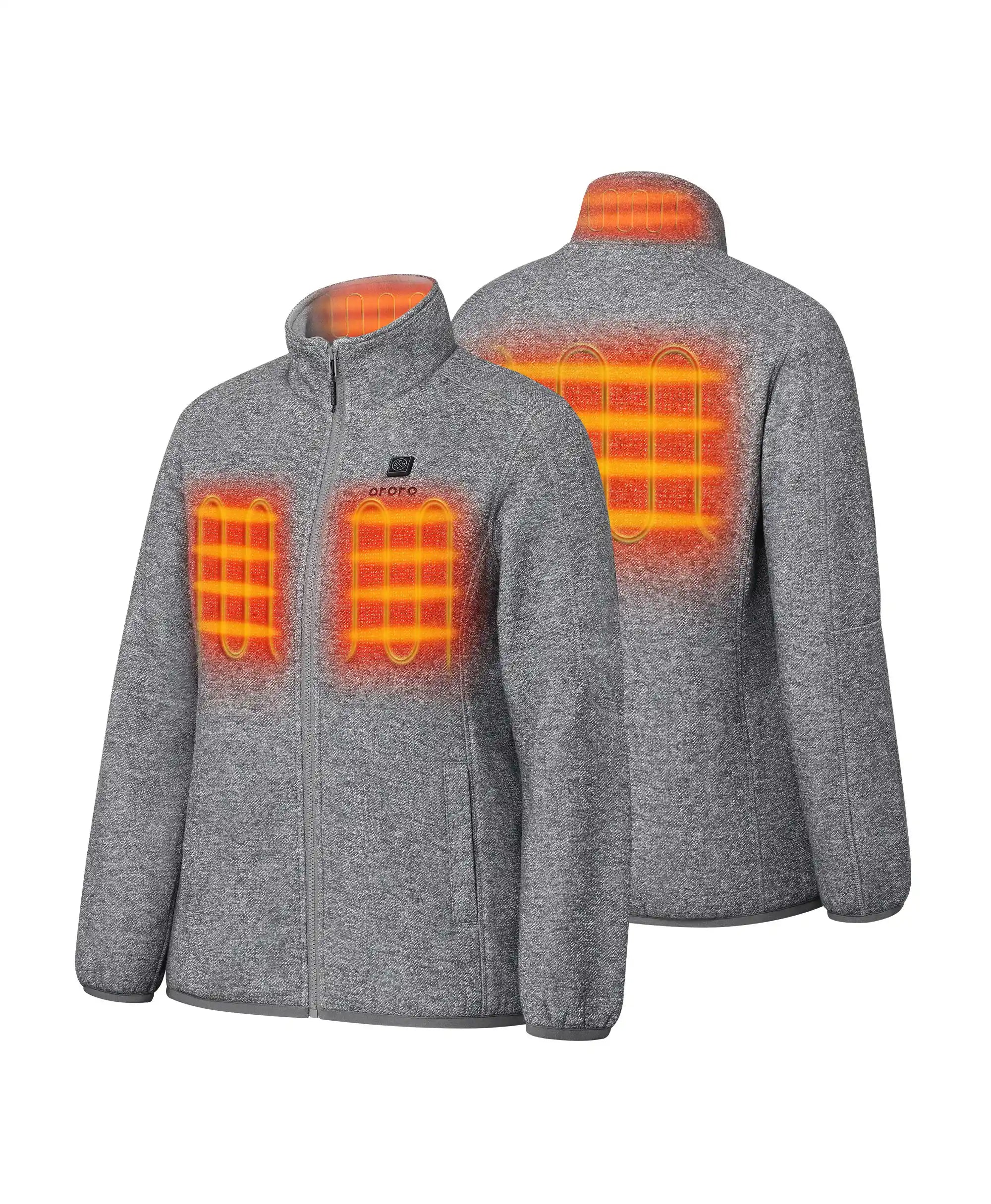 4 Heating Zones: Left & Right Chest, Mid-Back and Collar