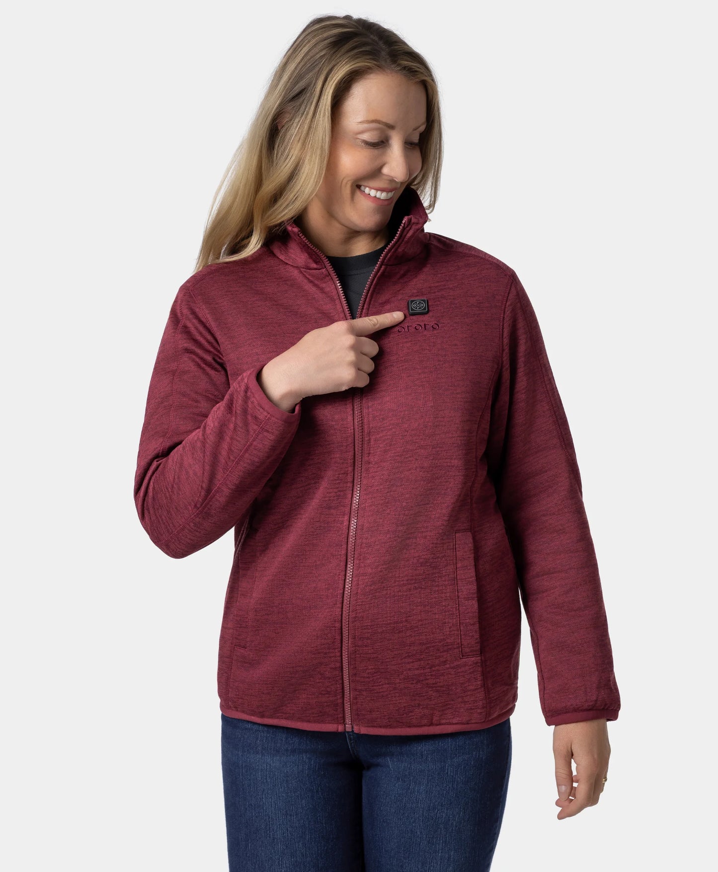 (Open-box) Women's Heated Full-Zip Fleece Jacket (Battery Set Not Included)