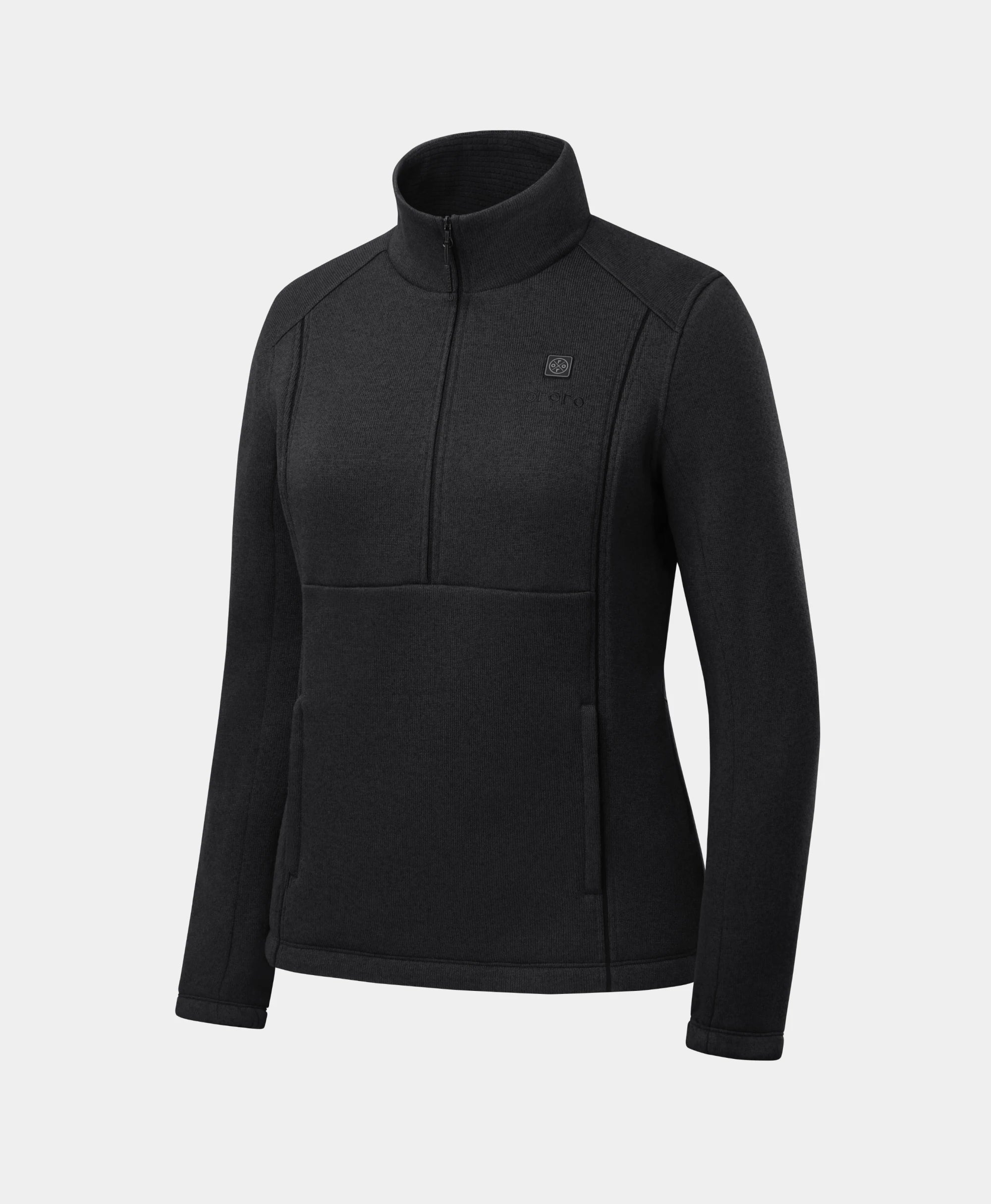 Women's 4-Zone Heated Sweater Fleece Qtr Zip Jacket