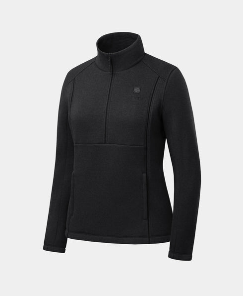 Women's 4-Zone Heated Sweater Fleece Qtr Zip Jacket ,view 1