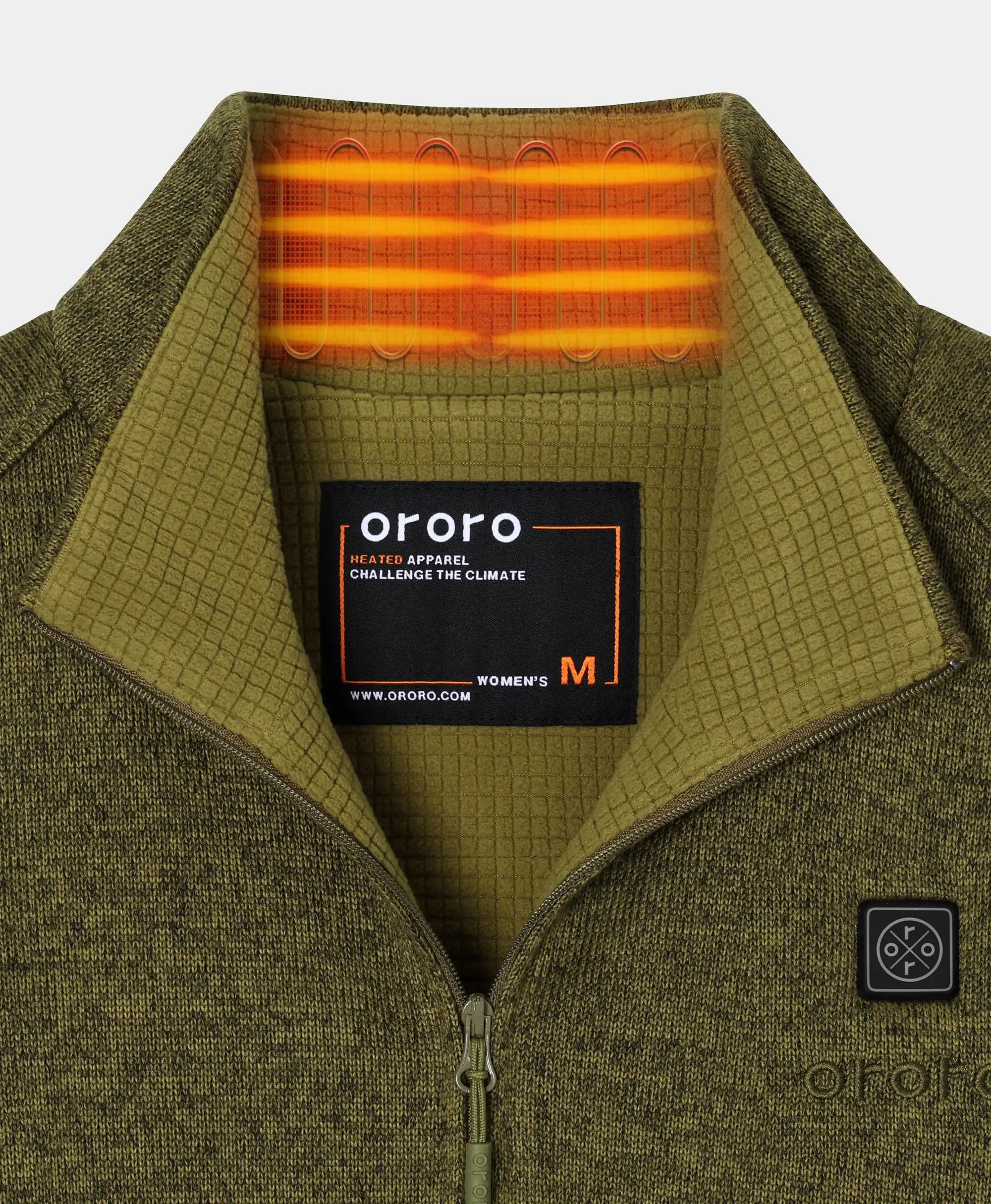 Augusta Women's 4-Zone Heated Sweater Fleece Qtr Zip Jacket