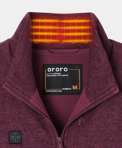 Augusta Tournament Women's 4-Zone Heated Sweater Fleece Jacket